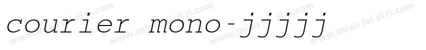 courier mono字体转换
